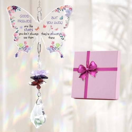 KAAYEE Friend Gifts for Women, Crystal Suncatcher Birthday Gifts for My Special Friend, Best Friendship Presents to My Bestie Christmas Anniversary Graduation Gifts (Friend)