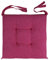 Coprisedia Cuscini Sedia 4 Punti Tinta Unita Melangiato Cotone Lacci Imbottitura in Gommapiuma (2, Fucsia)