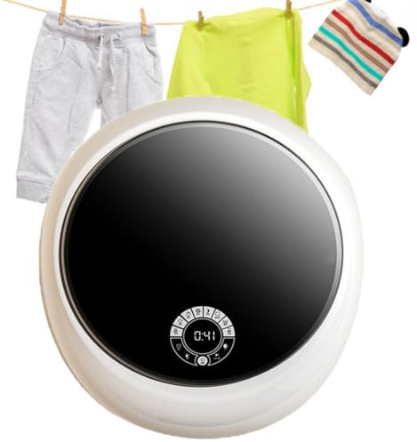 GTANND Lavadora Compacta Eléctrica De Pared, Mini Lavadora De Pared, Capacidad De Lavado De 3 Kg, Carga Frontal, Lavado Rápido De 15 Minutos,Round