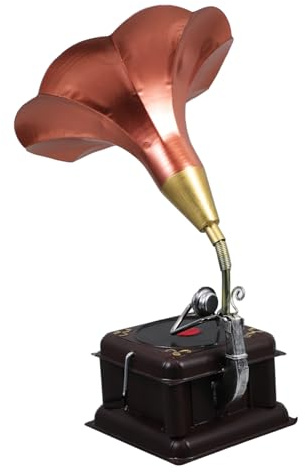 ABOOFAN Retro Gramophone Music Box Vintage Record Player Model Music Box Machine for Home Decor Gramophone Accessories Turntable Record Player
