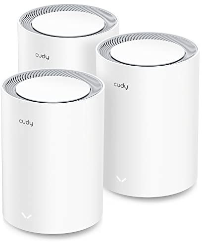 Cudy Dual Band BE3600 WiFi 7 Sistema Mesh Wi-Fi, 3,6 Gbps 160 Mhz, copertura fino a 7000 mq, 3 porte Gigabit, compatibile con Multi-VPN, controllo APP Cudy (M3600, confezione da 3)