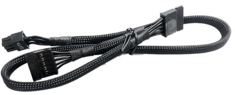 HSSDTECH Stromkabel für EVGA SuperNova 650 750 850 1000 G2 G3 G3 6pin to 2x SATA