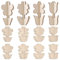 Gosknor 24 Stück DIY 3D Holzblumen zum Bemalen, Unbehandelte Holzscheiben für Frühlingsbasteleien Bemalbare Blumenausschnitte für Kinder und Erwachsene Osterdekorationen Mütter