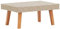 Brokky Mesa de Centro de jardín ratán sintético Beige Mesas De Exterior Decorativos Mesa Terraza PequeñA