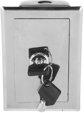 DOITOOL Boîte de Commutation Manuelle pour Porte de Garage Électrique de Volet avec Panneau Vide et Clés Installation Facile et Design Élégant