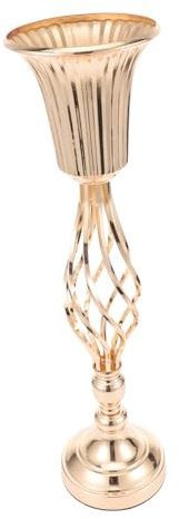 QUMIIRITY Metal Vase Für Deko Und Kerzen Hochwertiger Blumenhalter Für Hochzeit Und Wohnzimmer Robustes Design Aus Metall Für Getrocknete Blumen Und Kerzenständer Multifunktionales