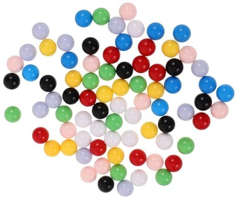 SUPVOX Biglie Colorate da Gioco 12mm in Plastica, 80 Pezzi | Conteggio e Progetti Creativi, Superficie Liscia e Forme Rotonde, per Scuola e Centri Matematici Stile Casuale