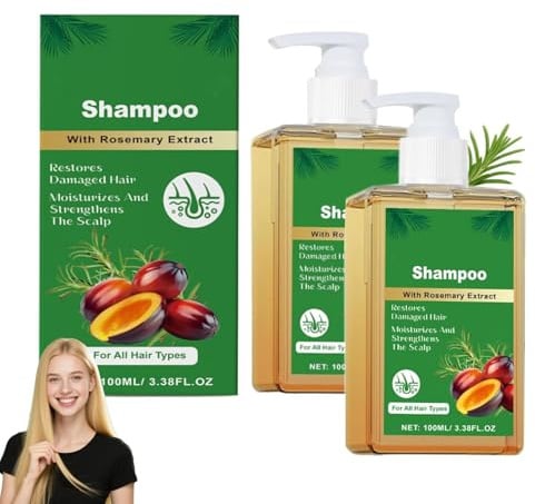 Takuyi Cool Shampoo, Takuyi Shampoo Mit Rosmarin-Extrakt, Pflegendes Für Lockiges Haar, Pflegt Und Glättet Alle Haartypen (2 Stück)