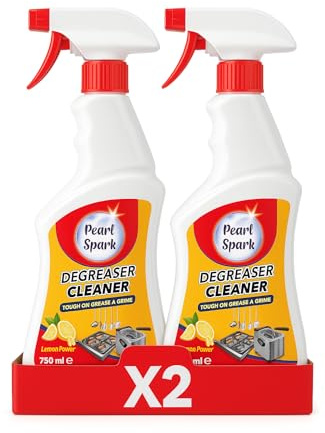2 × 750ml Pearl Double Pack | Spark Professional Degreaser Spray | Heavy-Duty Kitchen & Workshop Cleaner | Lemon Power | Cuts Through Tough Grease, Burnt-On Oil & Grime | For Ovens, Hobs, BBQs