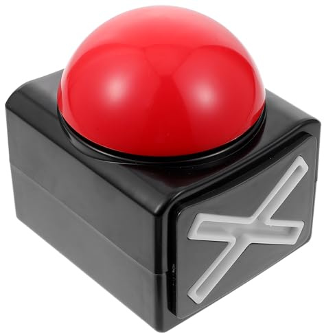 FOMIYES Electronic Game Buzzer Sound and Light Quiz Squeeze Button Tv Show Answer Buzzer Black