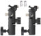 Camera Flash Speedlite Mount Swivel Light Stand Bracket with Umbrella Reflector Holder for Camera DSLR Compatible with Canon Nikon, LED Light 2 Packs