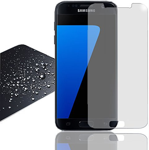 Eximmobile Panzerfolie für Samsung Galaxy S7 Edge Echt Glasfolie (klar) für besten Displayschutz Selbstklebende Displayschutzfolie 9h Glasfolie rückstandslos entfernbar Schutzfolie Folie