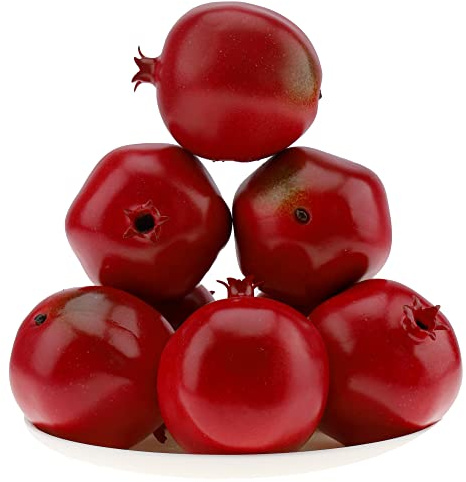 Gresorth 6pcs Fake Pomegranate Decor Artificial Realistic Fruit Simulation