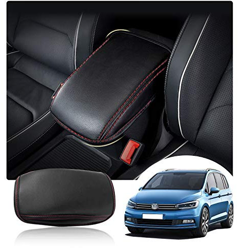 CDEFG Kompatibel mit VW Touran 2 5t 2016-2022 2023 Mittelarmlehne Armlehnen Deckel Abdeckung Kratzschutz Mittelkonsole Kunstleder Armlehne Box Cover Auto Innenraum Zubehör