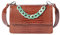 Becksöndergaard Handtasche/Umhängetasche/Schultertasche Damen Maya Kunstlederoptik Kroko Braun