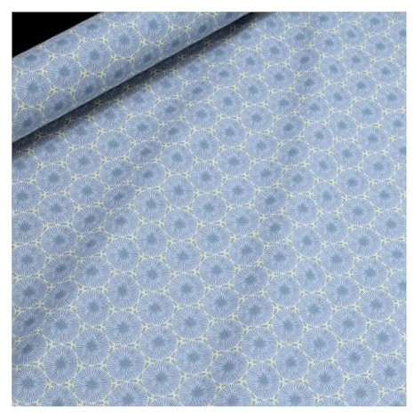 Stoff am Stück Stoff Baumwolle Pusteblume blau Baumwollstoff Blume hellblau