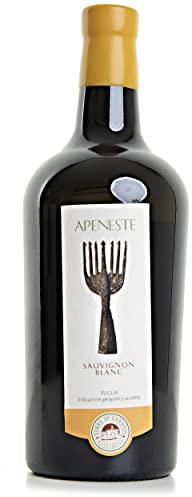 Terre Di San Vito Sauvignon Blanc Apeneste Organic White Wine 75cl (ABV 13.5% Alcohol) | Made with 100% Organic Sauvignon Blanc | Grapes Grown in Polignano | Aromatic & Steel Barrel-Aged for 4 Months