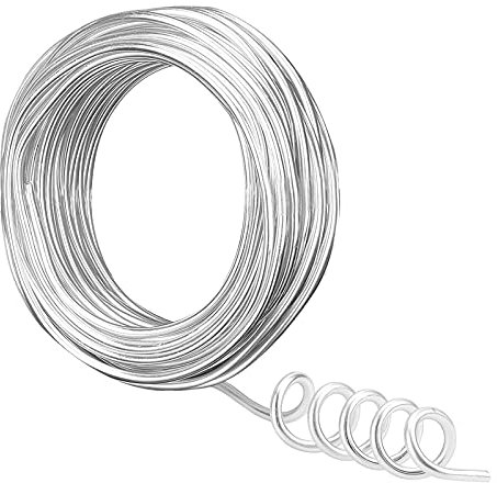 NBEADS 22m 3.5mm Filo di Alluminio Calibro 7, Filo per Modellare in Alluminio Argento per Gioielli Artigianali, Modellismo, Armature e Scultura