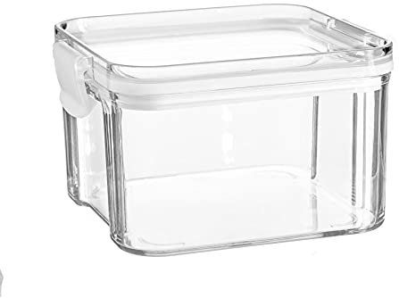 Argon Tableware Food Storage Containers - 460ml - White - Pack of 9 - Clear Airtight Reusable Stackable Freezer Storage Meal Prep Container Lunch Tupperware Box with Clip-Lock Lid