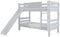fornera f25 Massivholz Etagenbett für 2 Kinder aus Kernbuche 90x200cm - Doppelstockbett Hochbett mit Lattenrost - Kinderhochbett mit Treppe