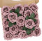 N&T NIETING Rose artificiali, 25 pezzi, rose finte con steli per San Valentino, centrotavola per feste di nozze, decorazione per la casa, rosa polveroso viola