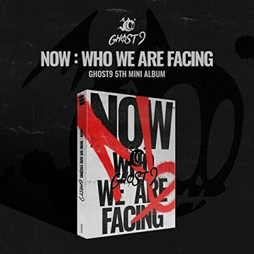 GHOST9 [ NOW : WHO WE ARE FACING ] 5th Mini Album. 1ea CD+144p Photo Book+1ea Envelope+1ea Photo Card+1ea Post Card+1ea Random Stand+etc
