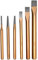 6 Piece Chisel Set - High Carbon Steel Punching, Flat, Point, Masonry Chisel for Brick Wall, Granite Percussion Tool