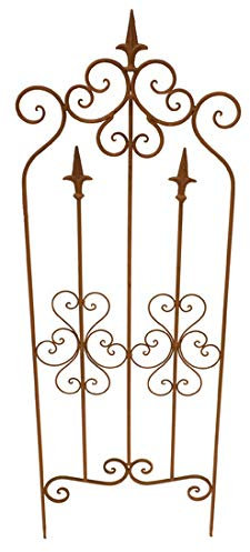 Rankhilfe Rankgitter Stütze Pflanzen Metall Deko 119cm hoch x 40cm breit Dunkelbraun Staudenhalter Stecker 1 Stück