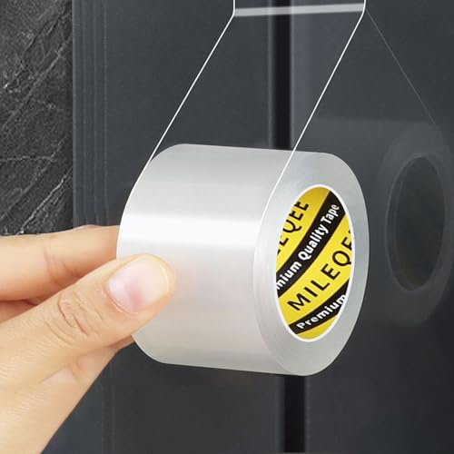 MILEQEE Burlete transparente de 35mm x 3m, sellado de ventana para invierno, garaje, pantalla, tormenta, comercial, aislamiento adhesivo fuerte de aire, 0.5 mm de grosor