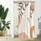 Uiiooazy Rideau Douche 90x180cm, Rideau de Douche Étroit Anti Moisissure Boheme Femme Abstrait Feuilles Vert Petit Rideaux de Baignoire Tissu Lavable Imperméable Rideaux Salle de Bain avec 6 Crochets