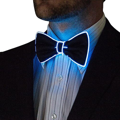 Leuchtende Fliege Herren, Neuheit LED Leuchtende Fliege im Dunkeln mit 3 Blitzmodi, Verstellbare Beleuchtete Fliege, Blinkende LED Fliege, Bar Cosplay Weihnachten Halloween Kostümzubehör
