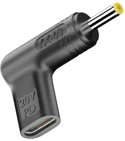 Bacron 100W PD USB C auf DC Adapter 4.0 x 1.7mm, USB C Buchse auf DC 20V Stecker Adapter, Typ USB C auf 4.0 x 1.7mm Adapter gemacht für Lenovo Laptop Serie