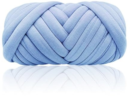 Yuragim Dicke Wolle zum Handstricken, 500g Länge 25M Sperrige Armstricken Chunky Yarn zum Häkeln, DIY Hand Chunky Strickdecke für Sticken Werfen Sofa Decke (Blau)