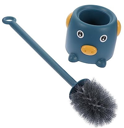HOOTNEE Toilettenbürste Mit Langem Griff Und Sockel Kunststoff rutschfest Für Badezimmer Und Büros Effektiver Toilettenreiniger