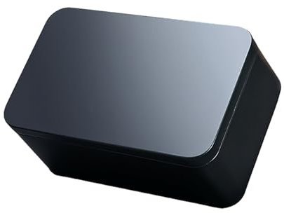 BOKIOESDE Robuste und langlebige quadratische Teebox aus verzinntem Eisen. Kompakte und tragbare Leere rechteckige Metalldosen, Dunkelblau