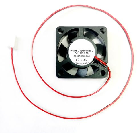 DAKKZA Cooling 30mm Case PC Fan for 30mm x 30mm x 7mm DC 12V 0.1A 3007 Brushless 2-Pin XH2.54 8300RPM