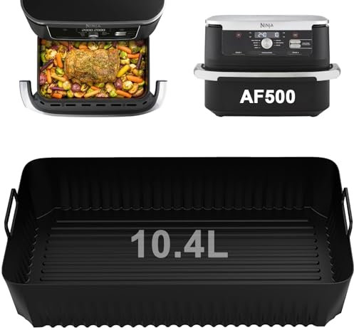 Zubehör für ninja Heißluftfritteuse Foodi Flexdrawer 10,4l AF500 Dual Zone Airfryer 2 Kammern Air Fryer Flex Drawer AF500EU Silikonform Heisluftfritöse 10,4 liter AF 500 Heissluftfritteuse AF500de