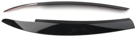 ZEPHYX For VW, for Scirocco, 2009–2017, Auto-Kopf-Licht-Lampe, Scheinwerfer, Augenbraue, Augenlid-Abdeckung, Verkleidung, glänzend schwarz, ABS-Dekorationsstreifen, links und rechts Augenlid-Abdeckung