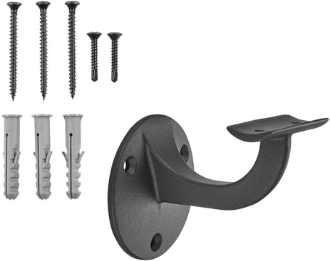 SOTECH Handlaufhalter COMPACT Schwarz Höhe 68 mm Ausladung 65 mm | für Handläufe mit Ø 45 mm Geländerhalter zur Wandmontage