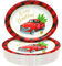 Tbsone 50 platos de papel desechables de Navidad: juego de vajilla ovalada grande para suministros de fiesta de Navidad y decoraciones de mesa de cena de vacaciones, 10.2 x 12.6 pulgadas