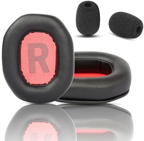 Cage Headset Ersatz Ohrpolster Kompatibel mit Teufel Cage Gaming Headset Kopfhörer(Proteinleder und Memory-Schaum Ersatzpolster)