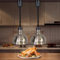 Aocay Wärmelampe Küche Gastro, Hängende Speisenwärmer Lampe Einstellbare Höhe, 250W Lebensmittel Wärmelampe Buffet 19cm/25cm(Edelstahl-25cm, 2 Stück)