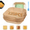 Square Air Fryer Liners, 220Pcs Ninja Air Fryer Paper Liners, 6.5-8In (16.5-20cm) Disposable Sheets for Air Fryer Baskets, Oven, Frying Pans, Kitchen Accessories, Easy Cleanup Air Fryer Inserts