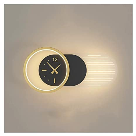 CHCWR Uhr Wandlampe, Schlafzimmer Nacht