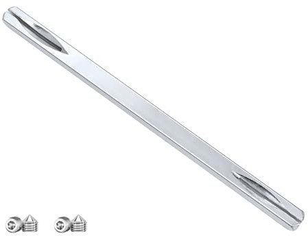 Perni Quadrati per Maniglia Porta Interna - Perno Porta Quadrato in Ferro Zincato 8mm x 150mm con 4 Viti M6, Antiruggine, Compatibile con Maniglie Porte Interne, Facile Installare per Casa e Ufficio
