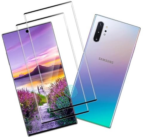 Joywing für Schutzfolie Samsung Galaxy Note 10 Plus Panzerglas für 9H Härte Folie Samsung Note 10 Plus PanzerSchutzglas, 2 Stück Passt Perfekt Displayschutz Anti-Bläschen Glas