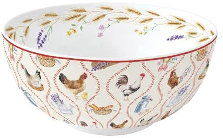 Easy Life Müslischale Country Life Bauernhof D. 15cm weiß bunt Porzellan