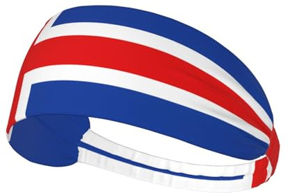 Stirnband für Outdoor-Sport, schweißabsorbierendes Stirnband mit Island-Flagge, Bedruckt, für Reisen, Yoga, Radfahren, Sport, elastische Fitness.
