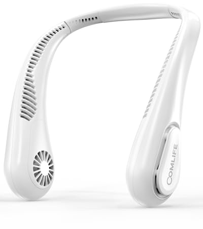 Ventilateur de cou portable sans pale, cadeau de fête des pères pour homme, papa, travailleurs de col bleu, cadeau d'anniversaire pour maman, femme, enseignant, ventilateur de refroidissement portable