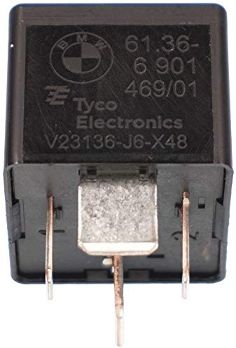 BMW Black 12 Volt Auto Relay Tyco V23136-J6-X48 61366901469 Genuine